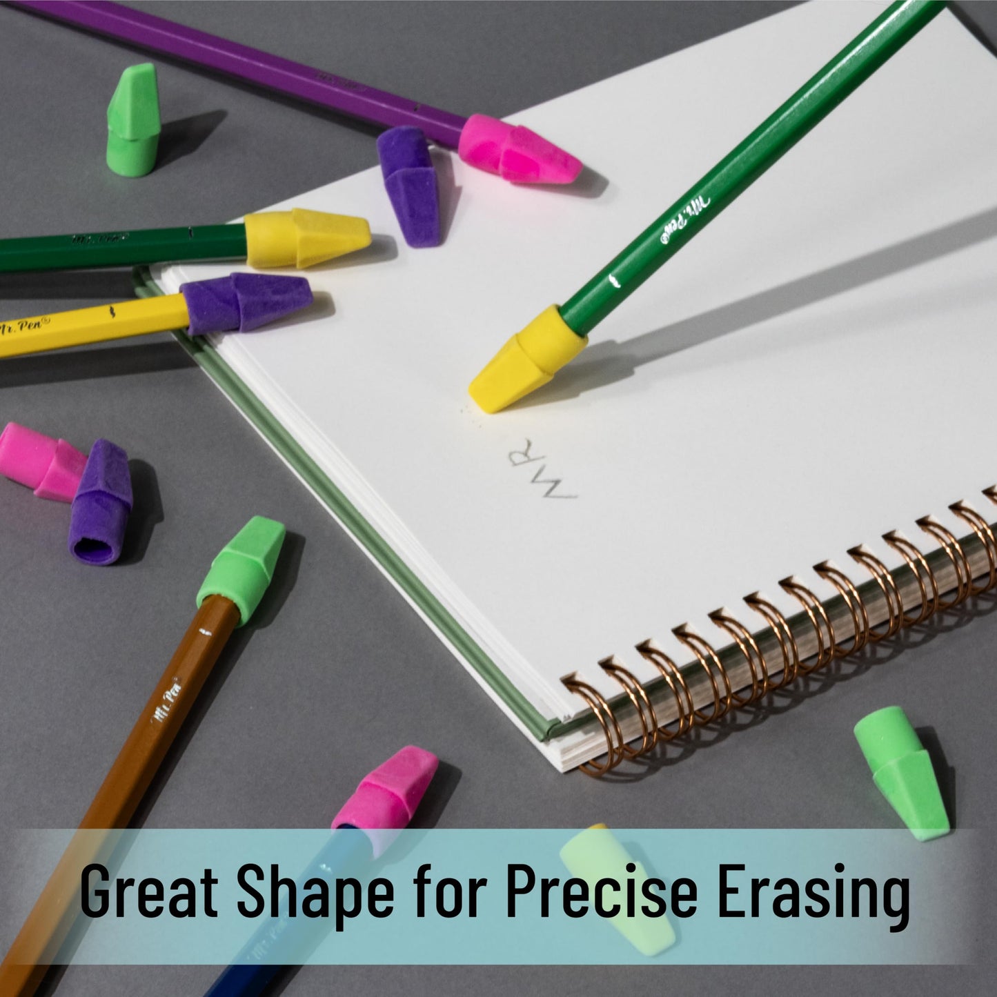 Mr. Pen Erasers for Pencils, 120 Pack, Pencil Top Erasers, Eraser Caps