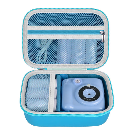 Againmore Kids Instant Print Camera Case with DIY Removable Divider, Portable Digital Camera Storage Bag Compatible with Dylanto/for HiMont/for