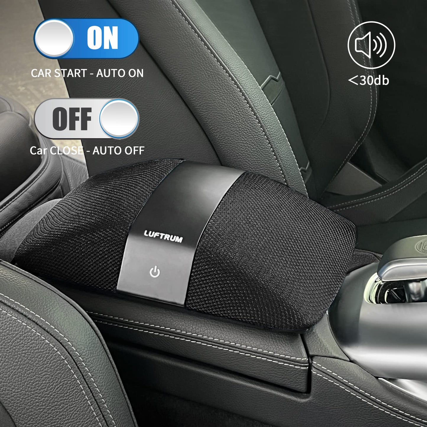 Car Portable Air Purifier with H13 True HEPA Filter for Exhaust Fumes & VOC
