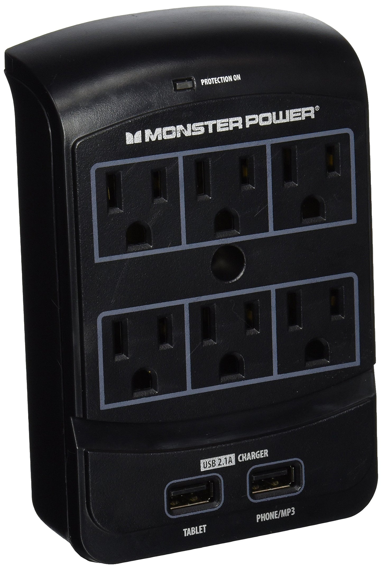Monster Power - Home Office 650 USB, 6 outlets and 2 USB connectors, wall mount, 1080 Joules , Fire Proof Technology