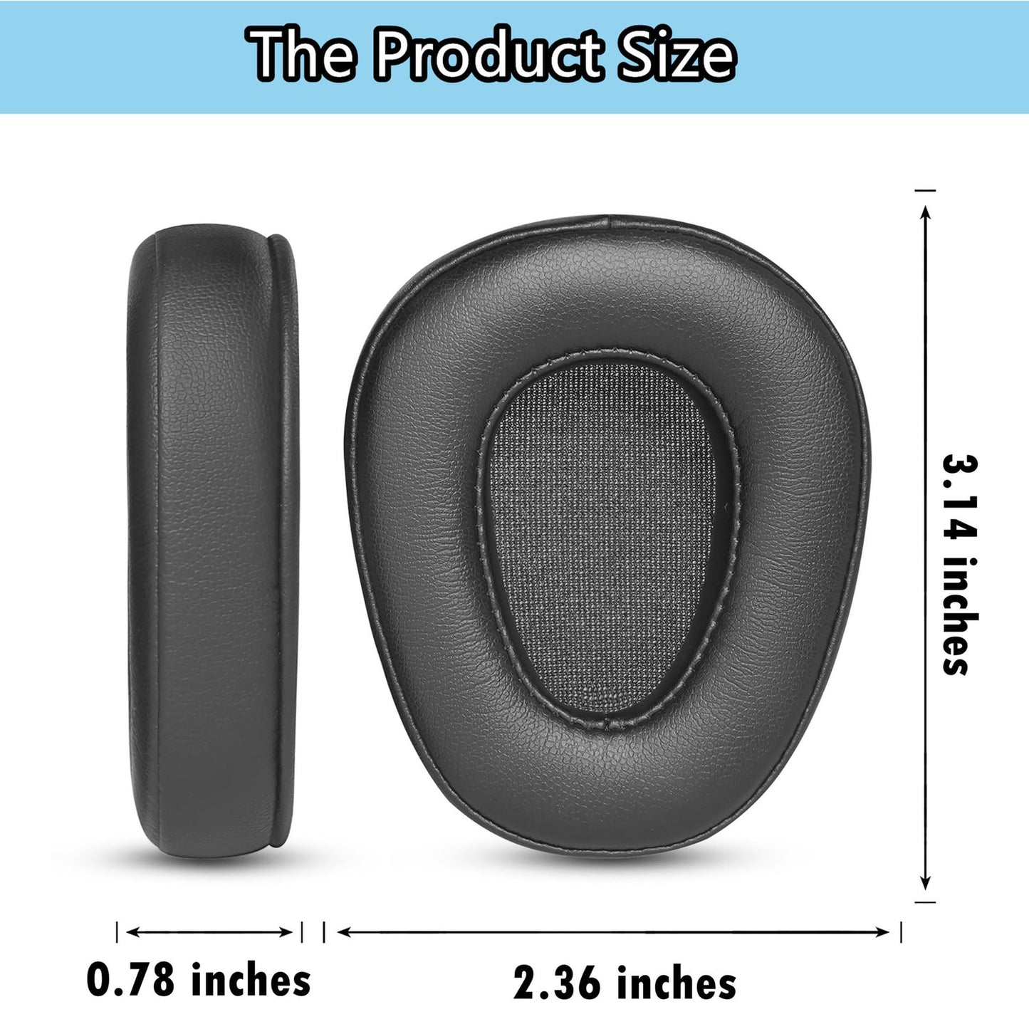 B650-XT Ear Pads Mic Foam Replacement Cushions Compatible with VXI BlueParrott B650XT B650 XT S650-XT S650XT Noise Cancelling Headphones Earpads