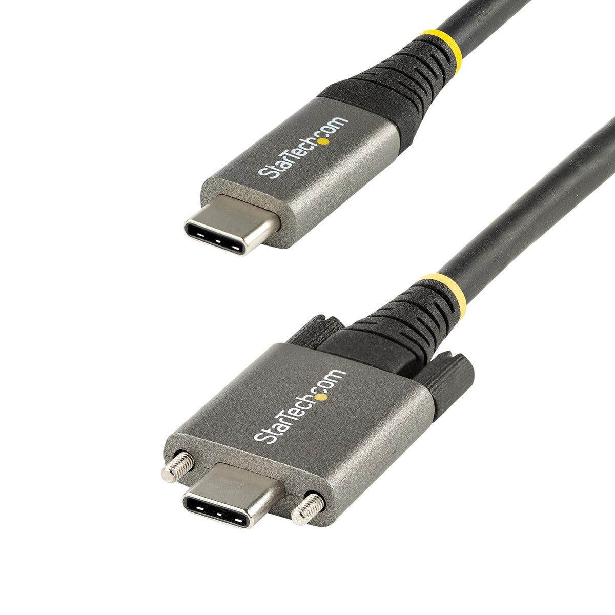 StarTech 3.3ft/1m Side Screw Locking USB-C Cable, USB 10Gbps, 100W PD