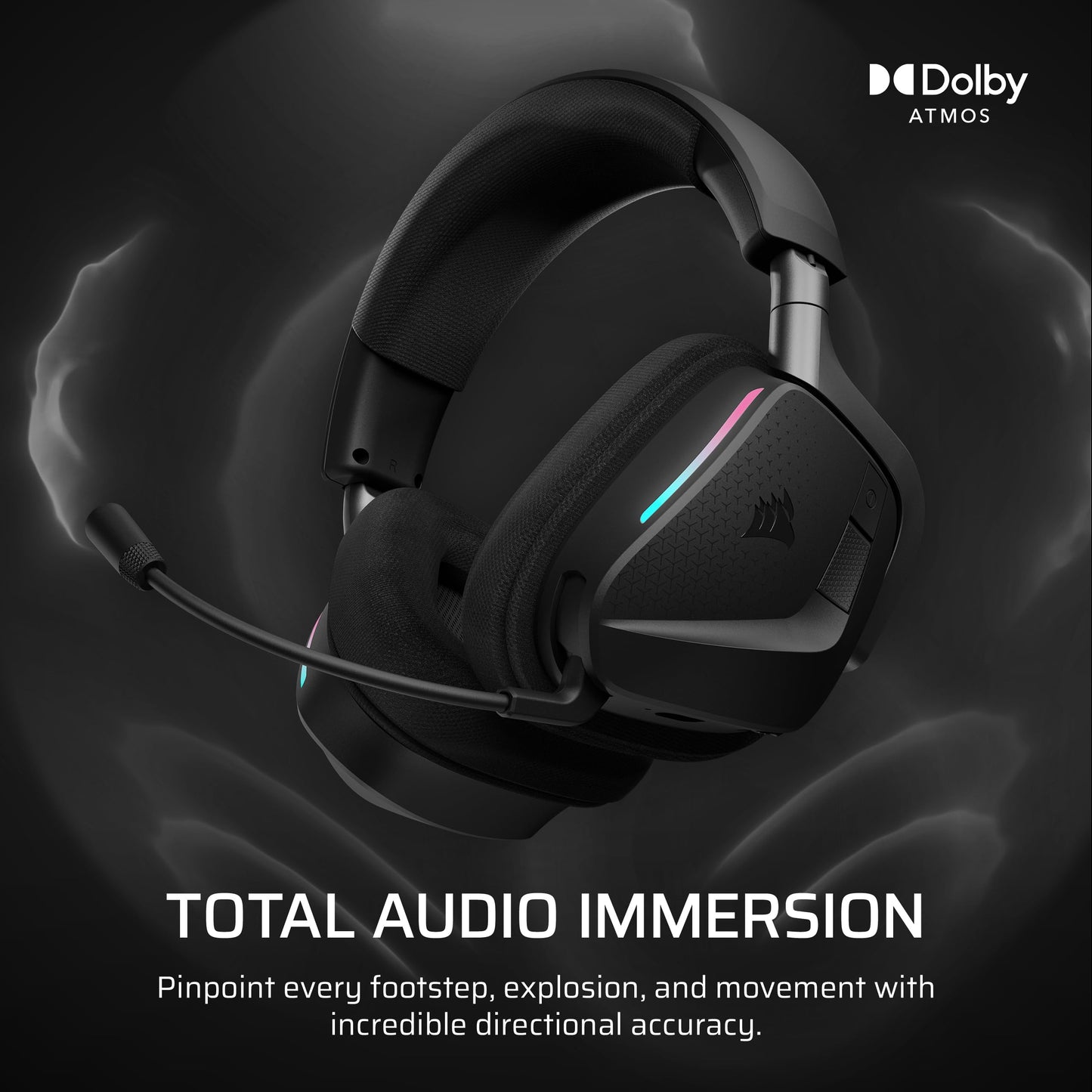 Corsair Void v2 MAX Wireless Gaming Headset for PC, PS5, PS4, Switch, Mobile - Simultaneous 2.4GHz+Bluetooth, Dolby Atmos, Sonarworks SoundID, 70Hr
