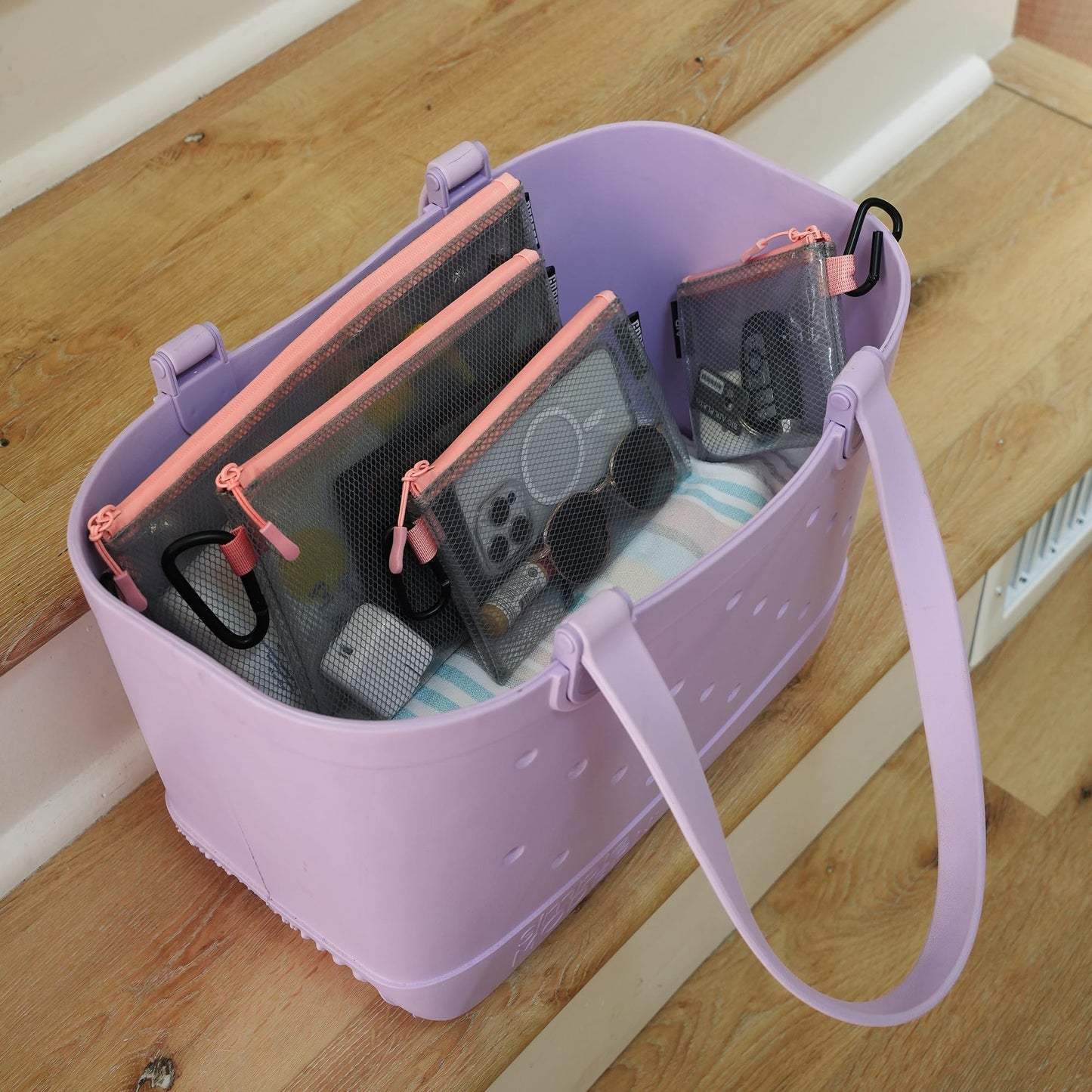GOBAGS Air Production Multi?Size Clear Zipper Pouch (4?Pack) - Cable Organizer & Travel Gear Bag for Electronics, Camera Accessories, Tool Pouch &