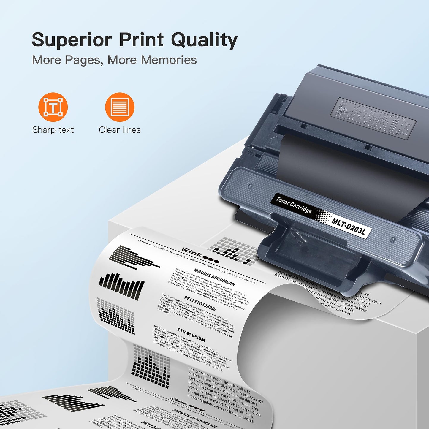 E-Z Ink Compatible Replacement for Samsung 203L 203 D203L Toner Cartridge
