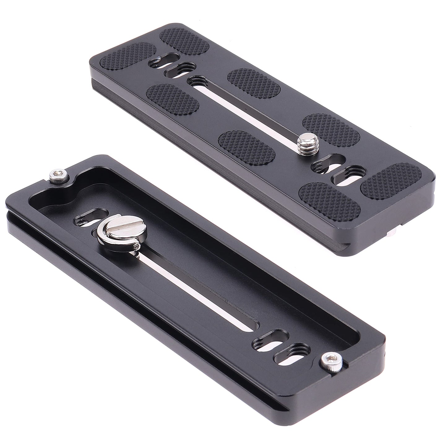 FocusFoto PU120 PU-120 Quick Release Plate, 120mm Long Plate with 1/4"-20 Mounting Screw for Benro B0 B1 B2 J0 J1 N1 Arca Swiss Tripod Ball Head