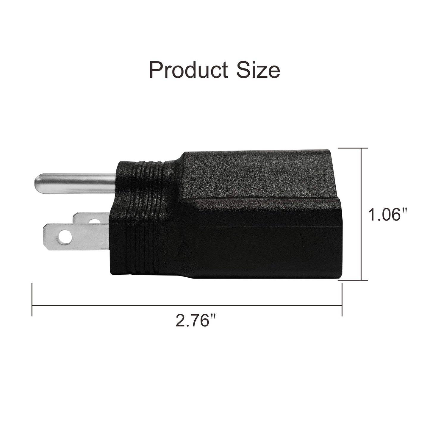 BloomGrow 240V to 120V US Power Plug Adapter 6-15P to 5-15R US Plug Adapter Electrical Converter for US (2 PCS)