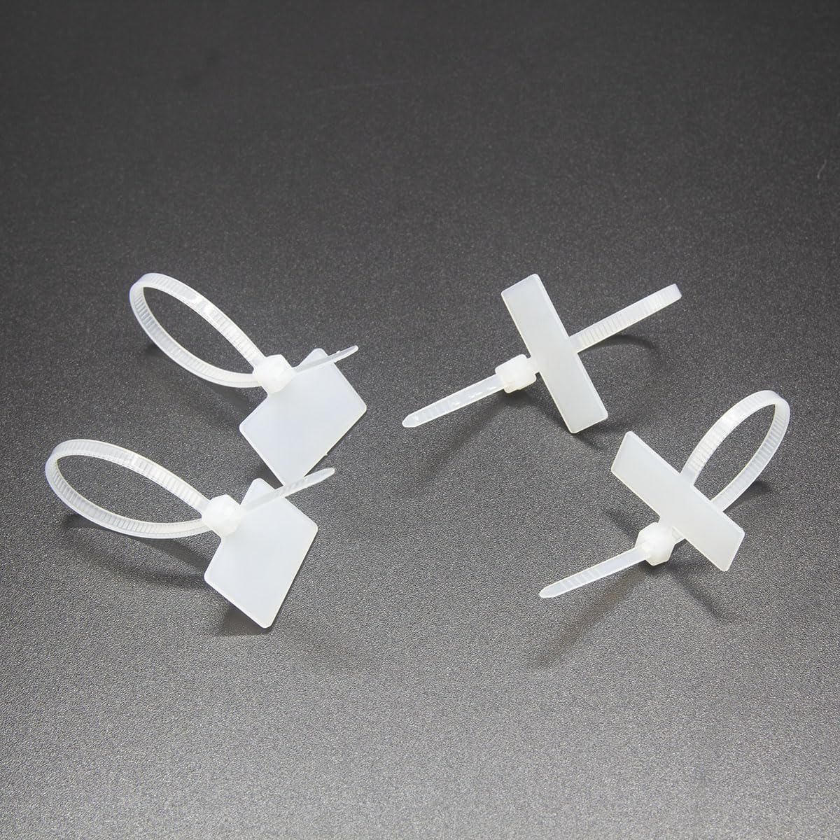 REXUS Plastic Cable Tie With Outer Label 100 Pcs Write on Tags Wire Zip Ties Cable Mark Tags 3 x 100mm Nylon Power Marking Label Binding