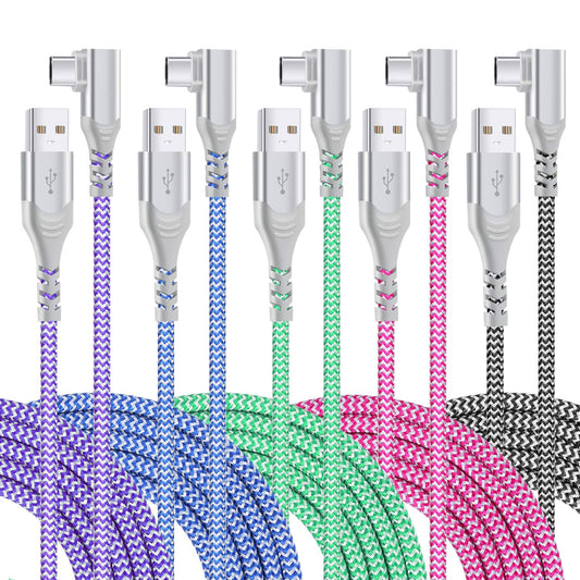 USB C Cable,USB to USB C Cable 10ft Fast Charging, 5Pack Nylon Braided Type C Charger Cable Android Charger Cord for iPhone 16 15 Pro Max Plus,Samsung