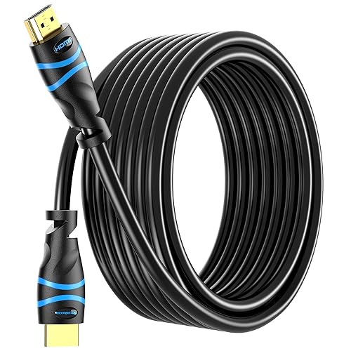 BlueRigger 4K HDMI Cable 50FT (4K 30Hz, HDR10, in-Wall CL3 Rated, High Speed, HDCP2.2, eARC) - Long HDMI Cable Compatible with Home Theatre, HDTV
