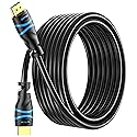 BlueRigger 4K HDMI Cable 50FT (4K 30Hz, HDR10, in-Wall CL3 Rated, High Speed, HDCP2.2, eARC) - Long HDMI Cable Compatible with Home Theatre, HDTV