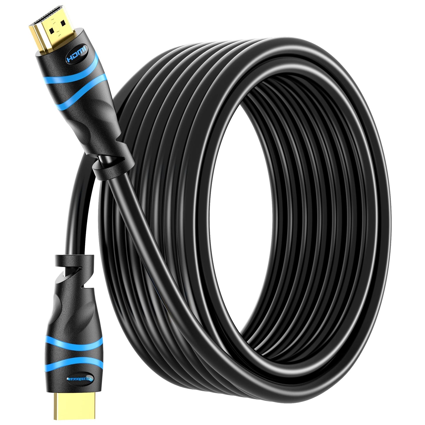 BlueRigger 4K HDMI Cable 50FT (4K 30Hz, HDR10, in-Wall CL3 Rated, High Speed, HDCP2.2, eARC) - Long HDMI Cable Compatible with Home Theatre, HDTV