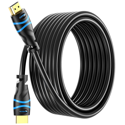 BlueRigger 4K HDMI Cable 50FT (4K 30Hz, HDR10, in-Wall CL3 Rated, High Speed, HDCP2.2, eARC) - Long HDMI Cable Compatible with Home Theatre, HDTV