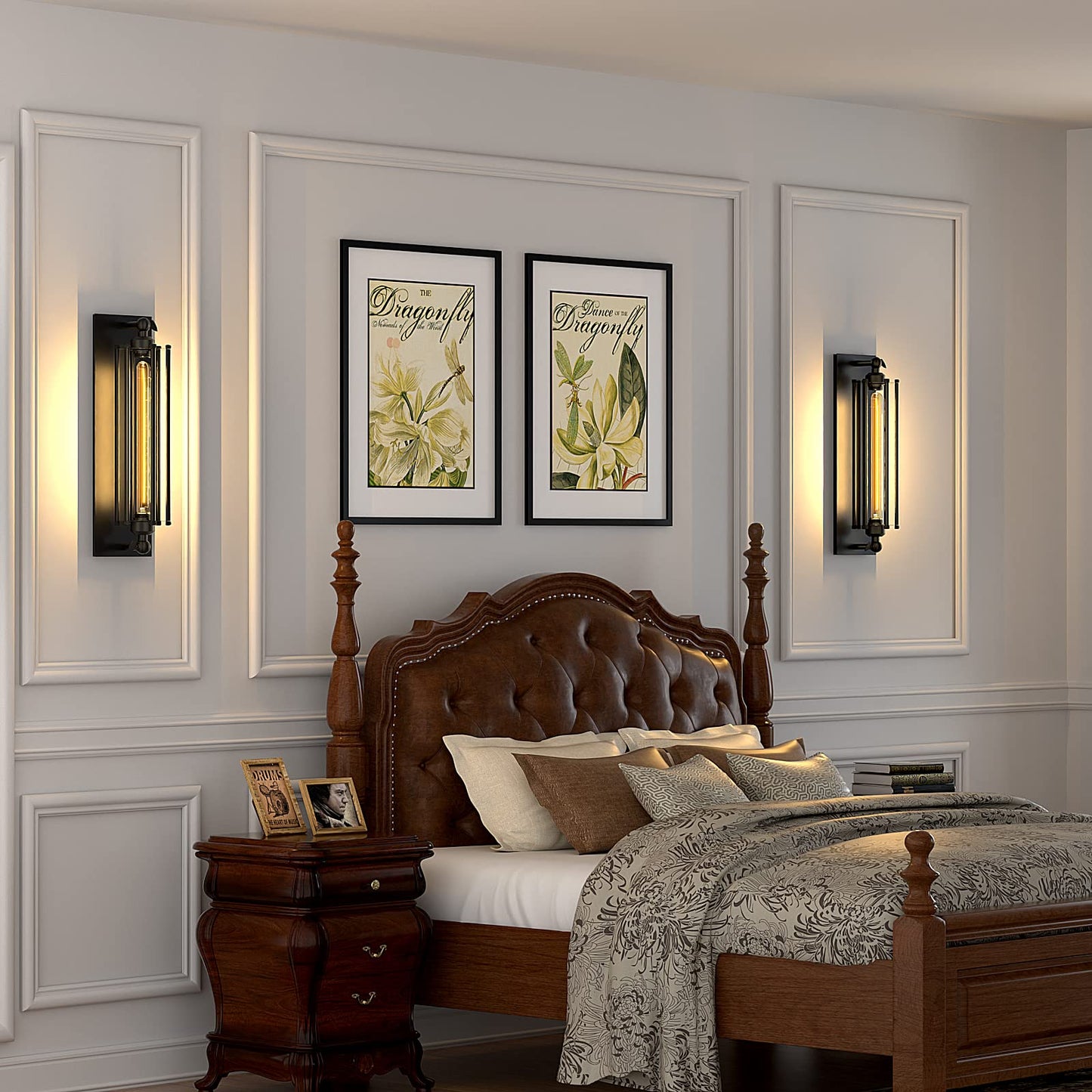 Licperron Sconces Wall Lighting, Industrial Black Wall Sconces Antique Wall Light Fixtures for Bedside, Bar, Restaurant, Hallway, Indoor&Outdoor