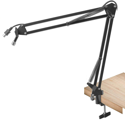 Sound Around Soul Inscriptions Press USB Suspension Boom Microphone Stand-Adjustable Compact USB Microphone Arm Stand,Durable Steel for Radio