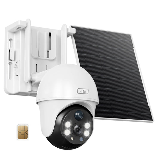 bizv 4G LTE Cellular Security Camera Wireless Outdoor,4MP Solar Powered No WiFi Security Camera, Color Night Vision, Smart Detection,Two Way