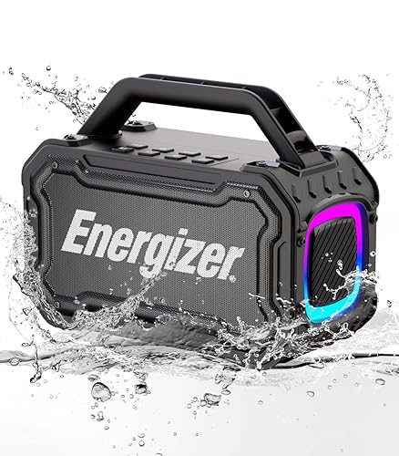Energizer 100W Portable Wireless Bluetooth Speaker Bass Boost 24-Hour Playtime IPX6 Waterproof Outdoor Ready LED Light Show TWS Pairing|Perfect