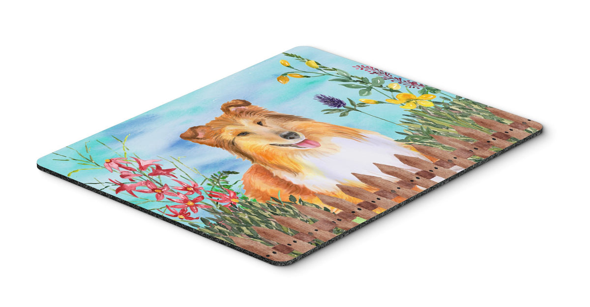 Caroline's Treasures CK1282MP Sheltie Spring Mouse Pad, Hot Pad or Trivet for Home Office Gaming Working Computers Laptop Mouse Mat,Washable Large