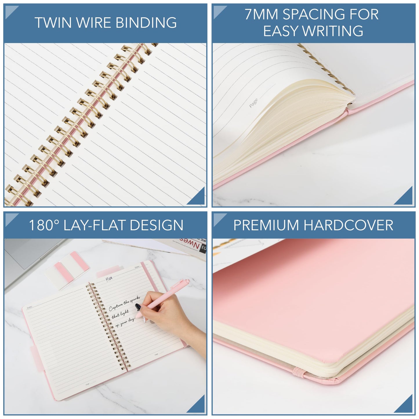 Mr. Pen- Lined Spiral Journal Notebook, A5 (5.7"x7.9"), 160 Pages