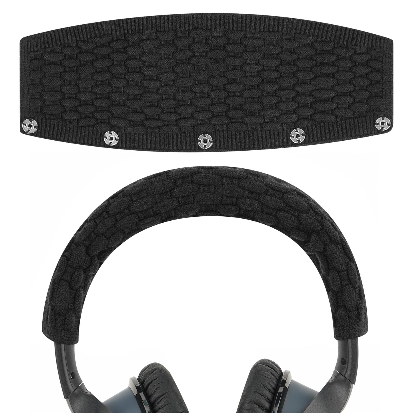 Geekria Knit Fabric Headband Cover Compatible with Bose QC35 II, QC25, QC15, QC2 Headphones, Head Cushion Replacement Repair Part, Easy DIY