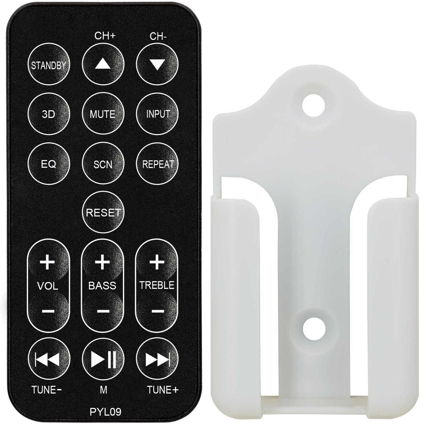 Replacement Remote Control for Pyle Soundbar TV Speaker PSBV200BT (with Mounting Bracket)