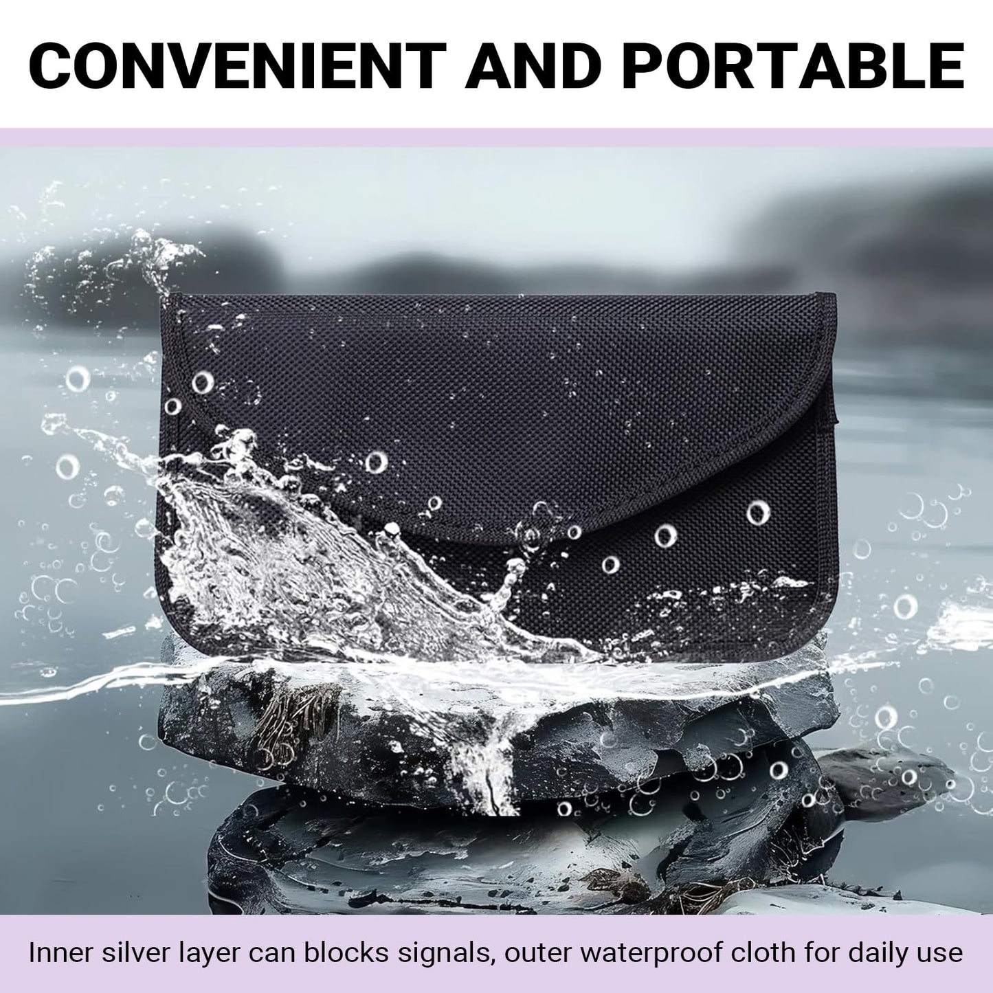 Heyzidu 2 PCS Faraday Bags for Car Key Phones, Privacy Protection Faraday Bag, Anti-theft Anti-tracking Signal Blocking Bag, Universal for Most Cars