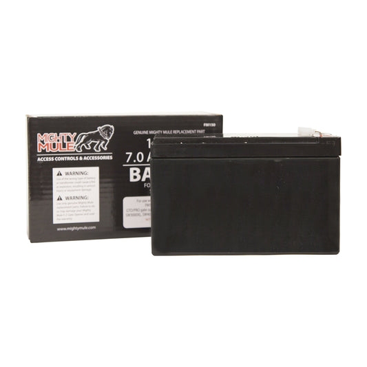 Mighty Mule 12-Volt Battery for Mighty Mule Automatic Gate Openers (FM150) , Black