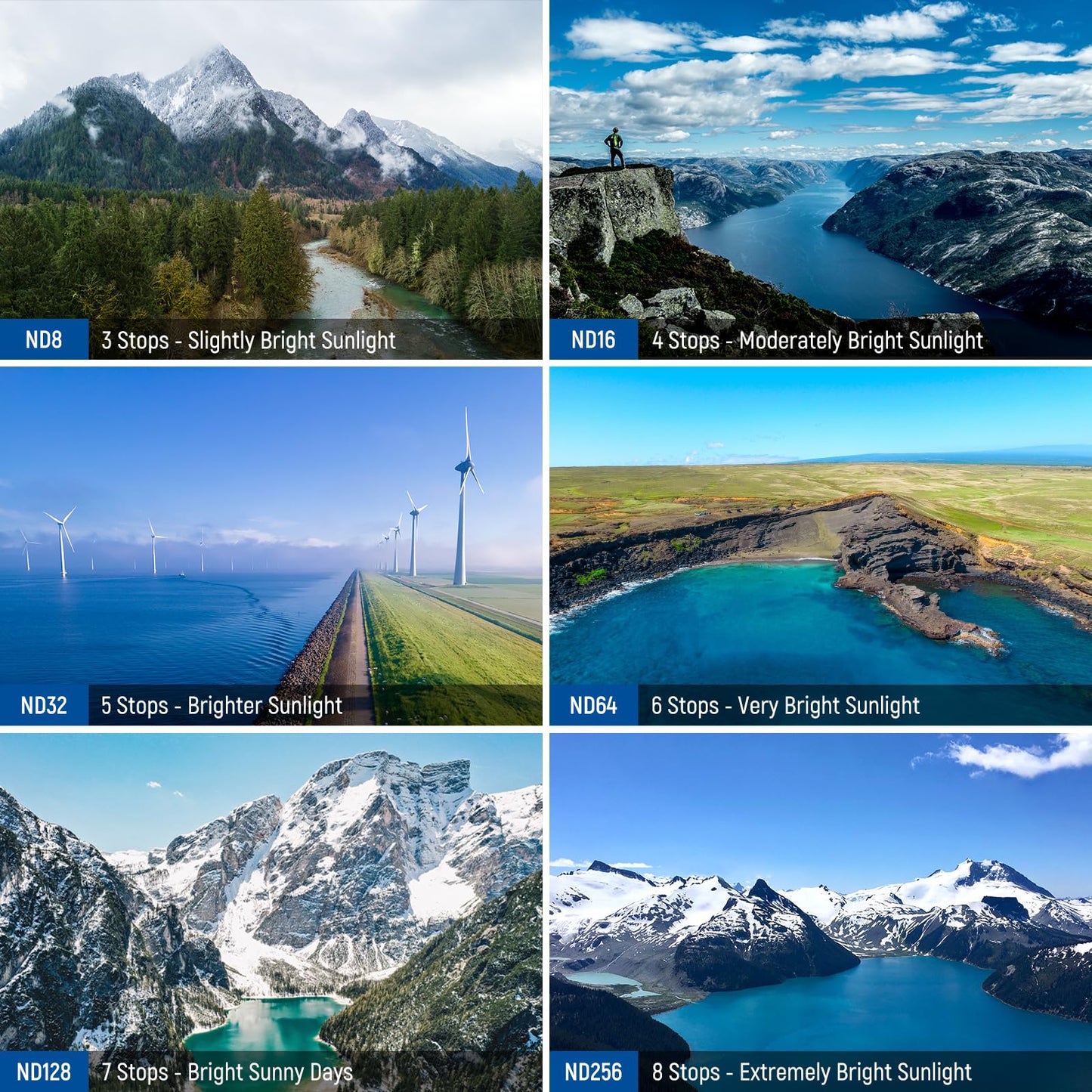 NEEWER ND & CPL Filter Set Compatible with DJI Mini 4 Pro, 8 Pack UV CPL ND8 ND16 ND32 ND64 ND128 ND256 CPL Polarizer Neutral Density Drone Lens