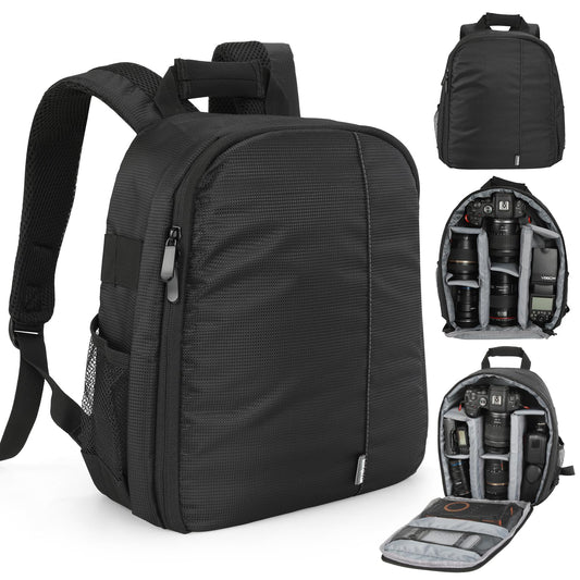 Heliora Camera Backpack Bag Small- Waterproof Professional DSLR Camera Bag Photography Backpack with Customizable Interior, for Canon Nikon Sony