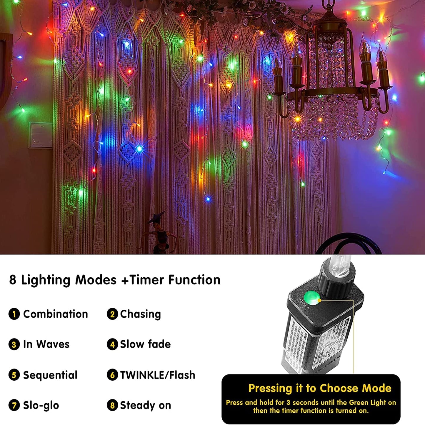 KiflyTooin Led Christmas Lights Outdoor Christmas Decorations Lights 400LED, Waterproof Outdoor Indoor Fairy Christmas Mesh Net Lights for Party