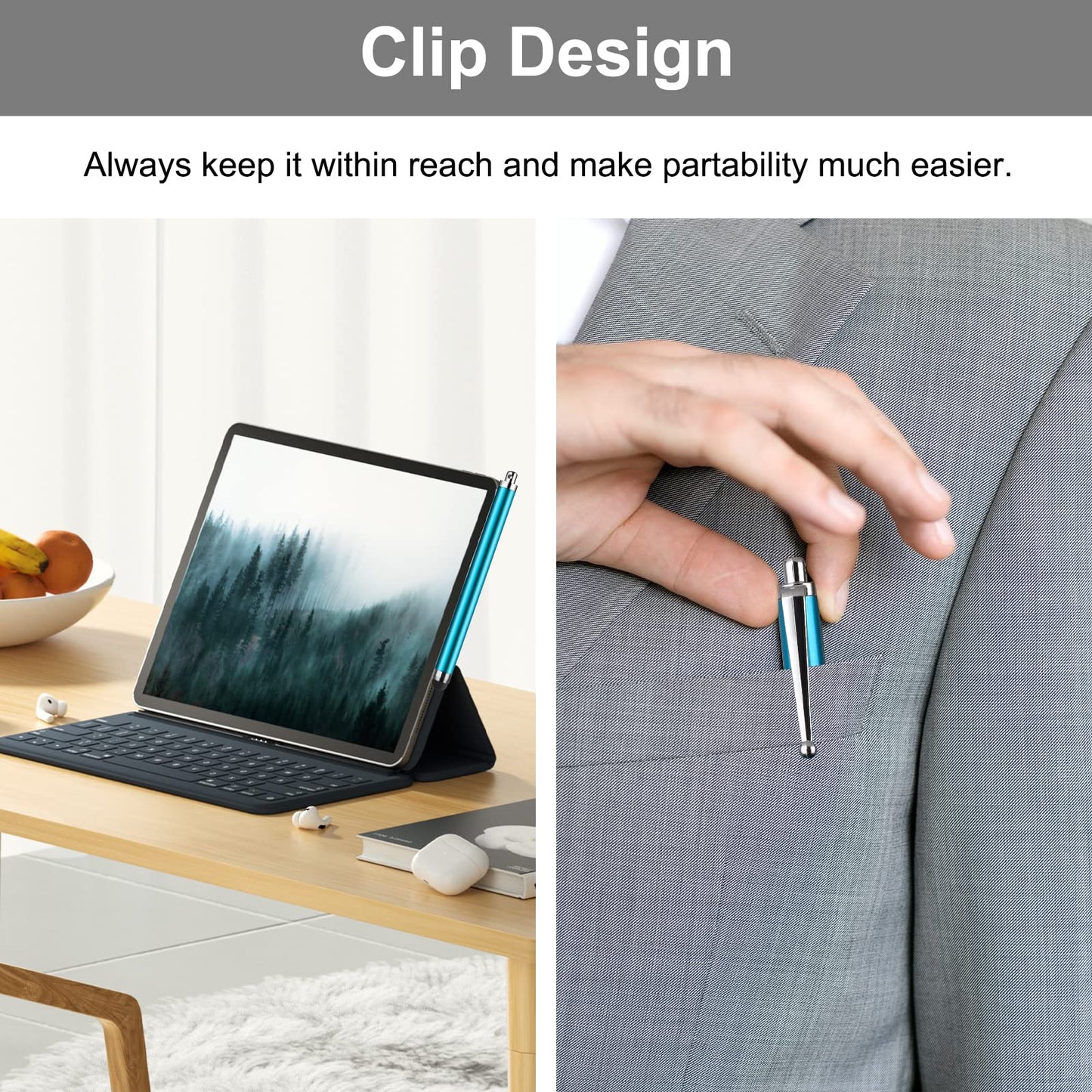Stylus Pen [10 Pack] Universal Capacitive Touch Screen Pens for Tablets, iPad mini, iPad Pro, iPad Air, Smartphones, Samsung Galaxy - Multiple Colors