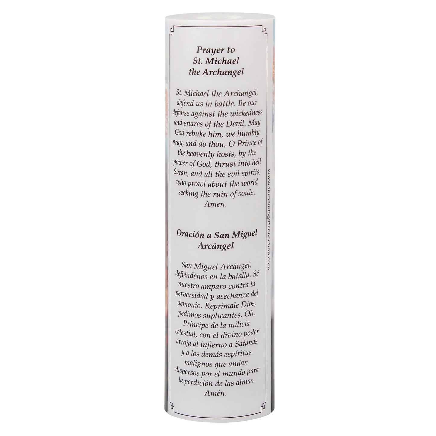 THE Saints Collection Saint Michael Archangel, LED Flameless Devotion Prayer Candle, Religious Gift, 6 Hour Timer for More Hours of Enjoyment