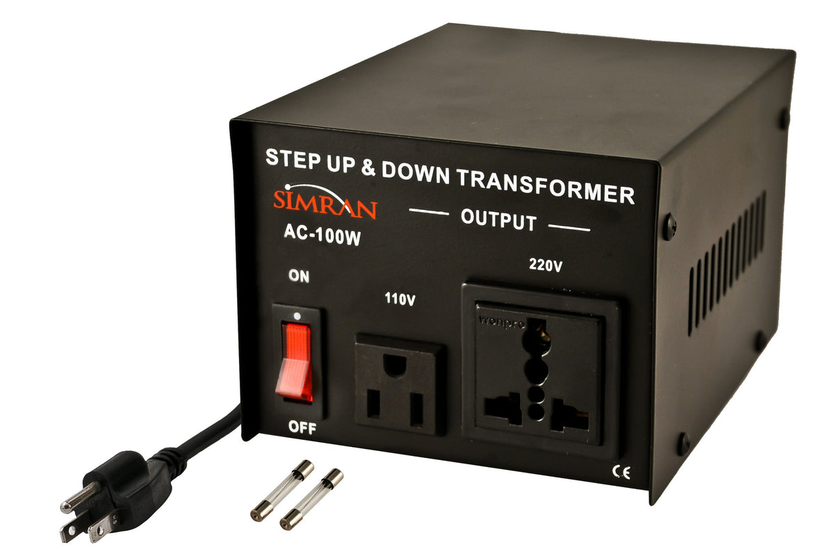 Simran AC-100 Step Up/Down Voltage Converter Transformer 110V/220V - 100 Watts