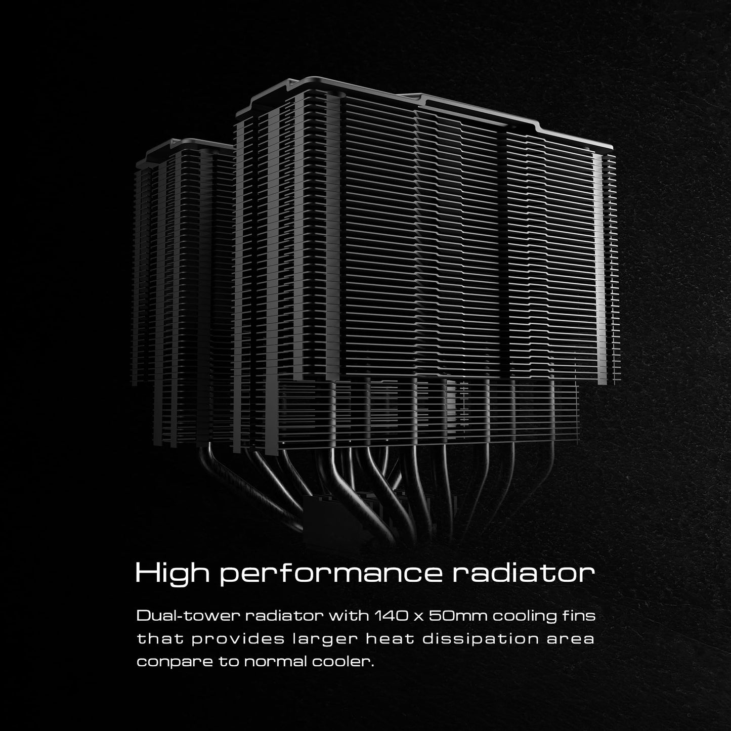 GAMDIAS BOREAS P1-720 Dual Tower Computer CPU Air Cooler, 2x High-Airflow PWM Fans (120/135mm with 68.7/84.2 CFM), Performance Heatsink w/ 7