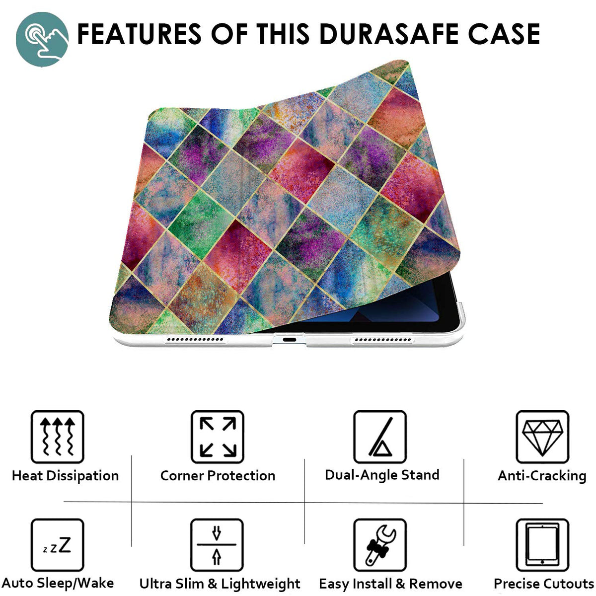 DuraSafe Cases for iPad Pro 12.9 3rd Gen 2018 PC Case A1876 MTEL2LL/A MTEM2LL/A A2014 MTFN2LL/A MTFL2LL/A MTFP2LL/A MTFQ2LL/A A1983