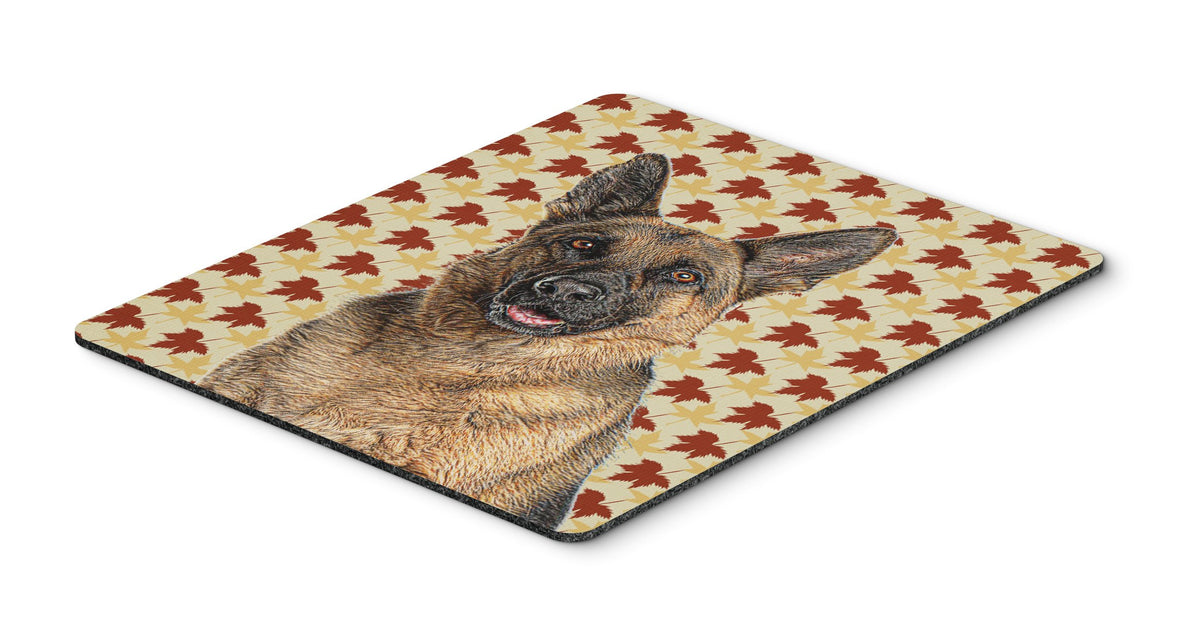 Caroline's Treasures KJ1208MP Fall Leaves German Shepherd Mouse Pad, Hot Pad or Trivet for Home Office Gaming Working Computers Laptop Mouse