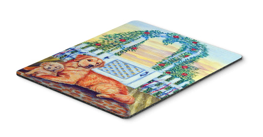 Caroline's Treasures 7148MP Golden Retriever and Puppy at The Fence Mouse Pad, Hot Pad or Trivet for Home Office Gaming Working Computers Laptop Mouse