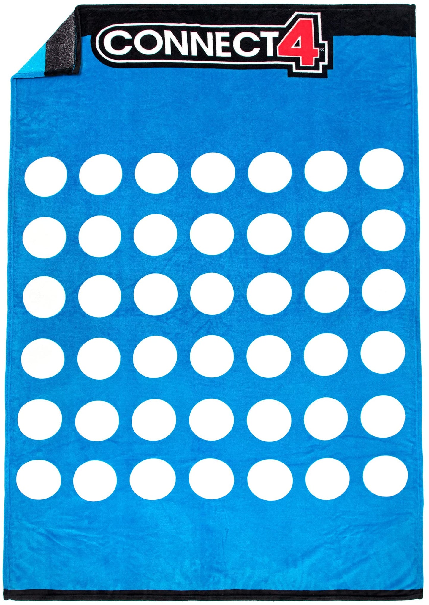 Jay Franco Connect 4 Game Blanket - 3 Piece Set Includes Plush Blanket, Discs, & Storage Bag (Official Hasbro Product)