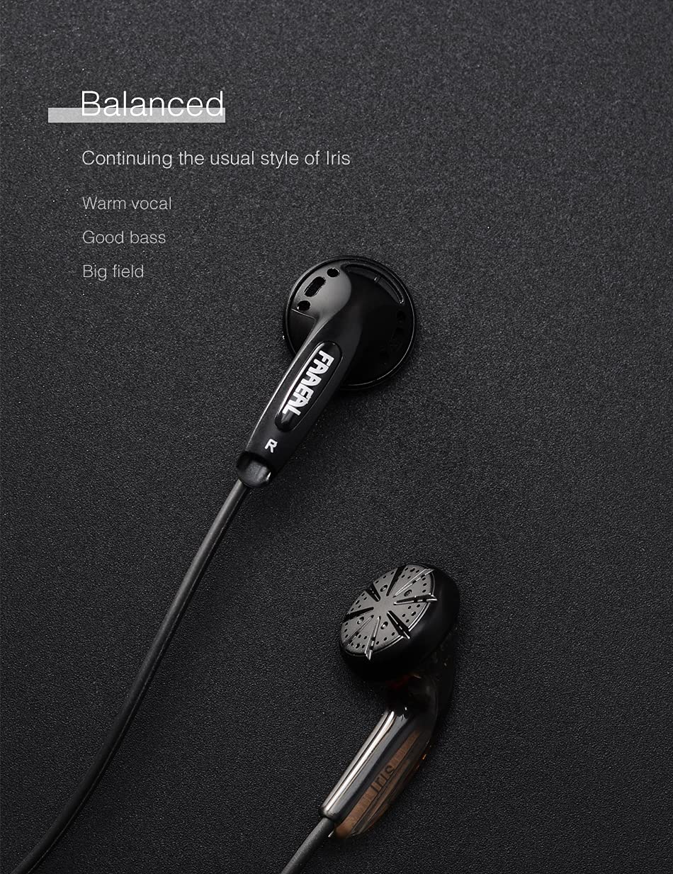 FAAEAL Iris Ancestor in-Ear Earphones, Super Bass 3.5mm Wired Headphones, Earbuds Without/with HD Microphone, Balanced Sound 32ohm Flat Head Earbuds…