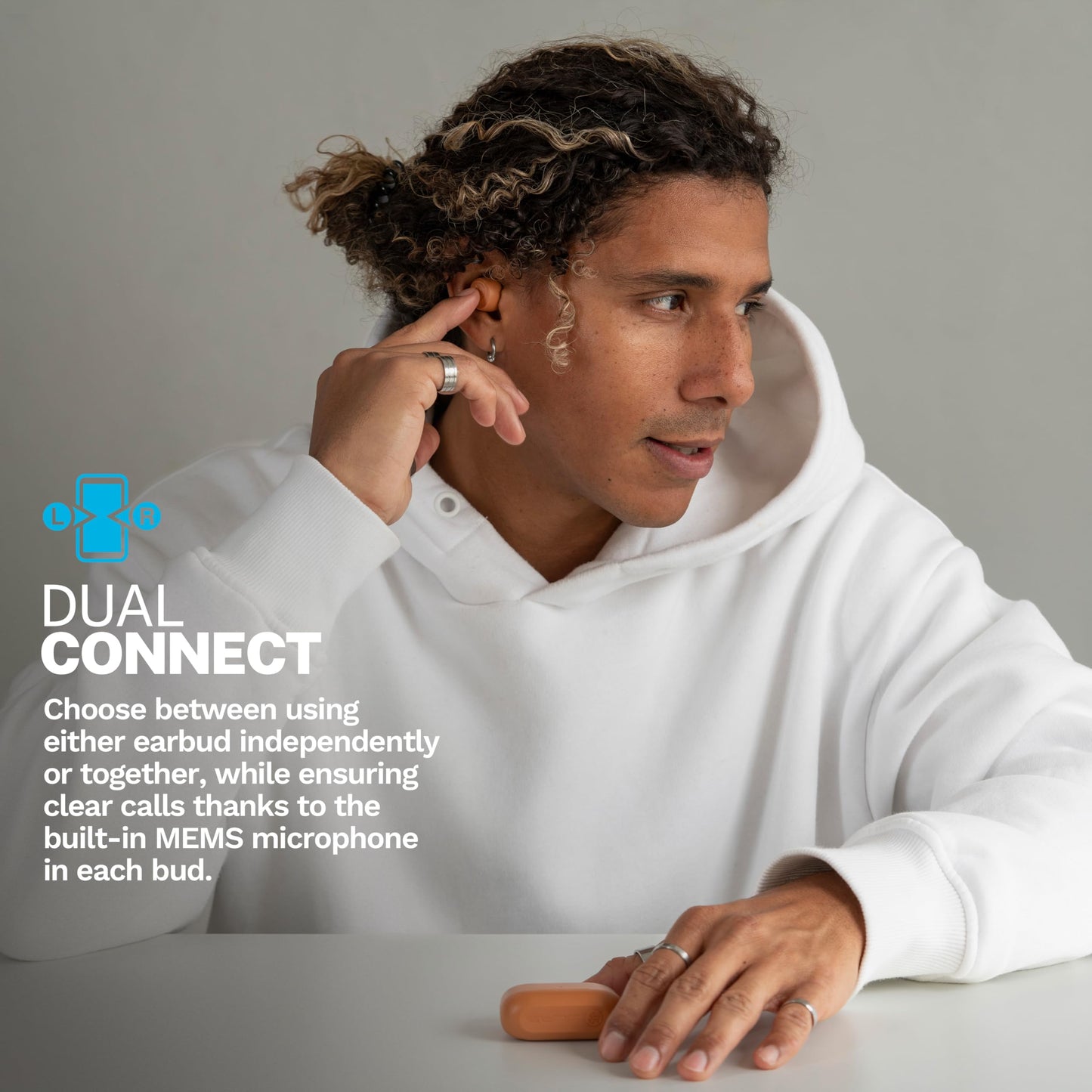 JLab, Go Air Pop+ Tones, True Wireless Earbuds, Bluetooth Earbuds with Microphone, Dual Connect, EQ3 Sound, 7572 W