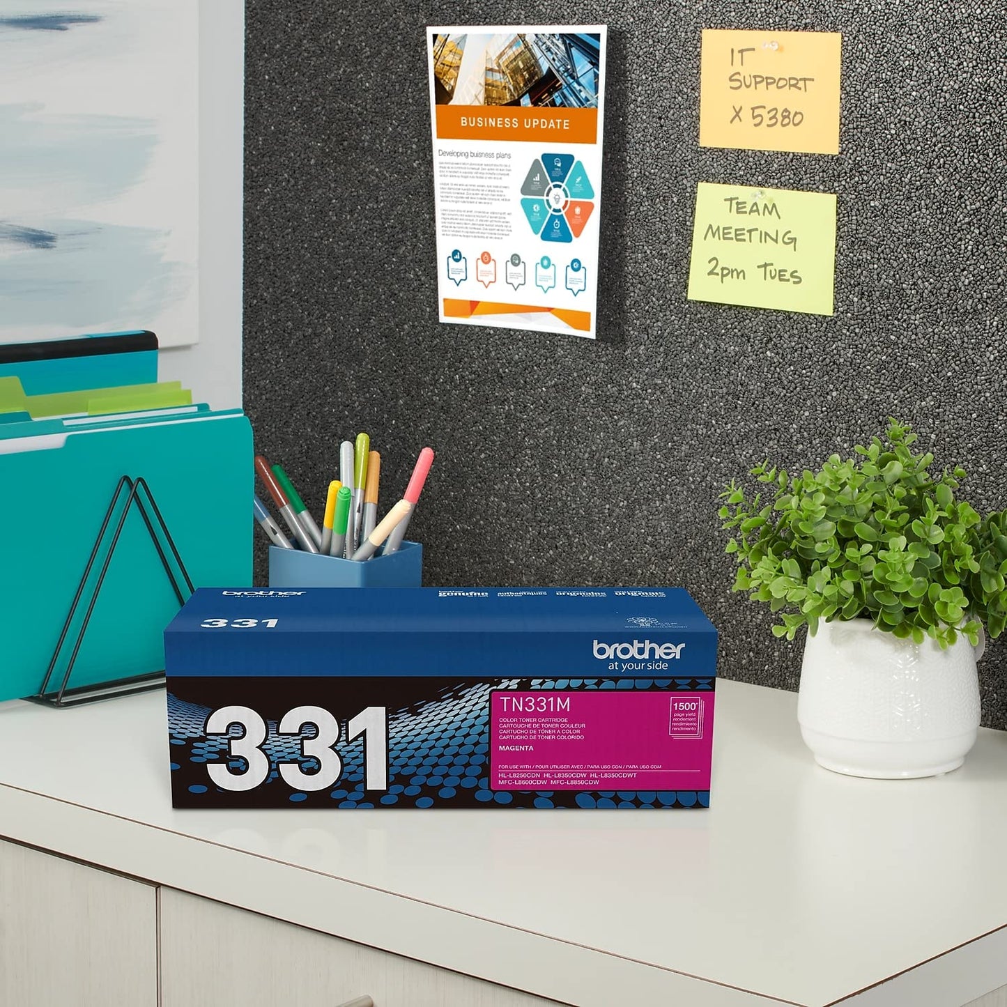 Brother Genuine TN331M Standard-Yield Magenta Toner Cartridge