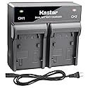 Kastar Fast Dual Charger for Canon BP-970 BP-945 BP-975 and ES300V ES410V ES420V ES520A ES4000 ES5000 ES6000 ES6500V ES7000ES ES7000V ES8000V ES8100V