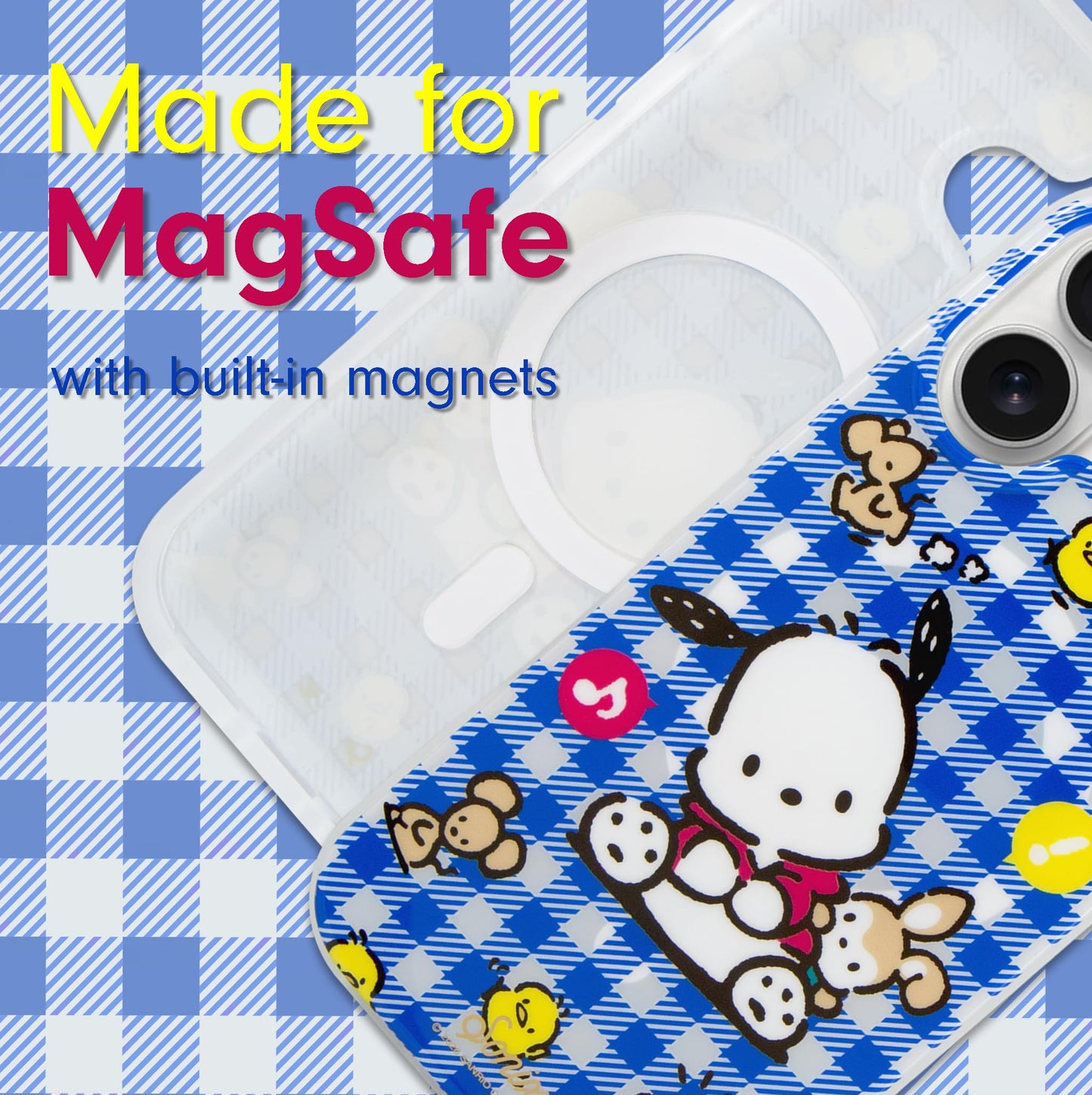Sonix x Sanrio Case for iPhone 17 | Compatible with MagSafe | 10ft Drop Tested | Pochacco Gingham