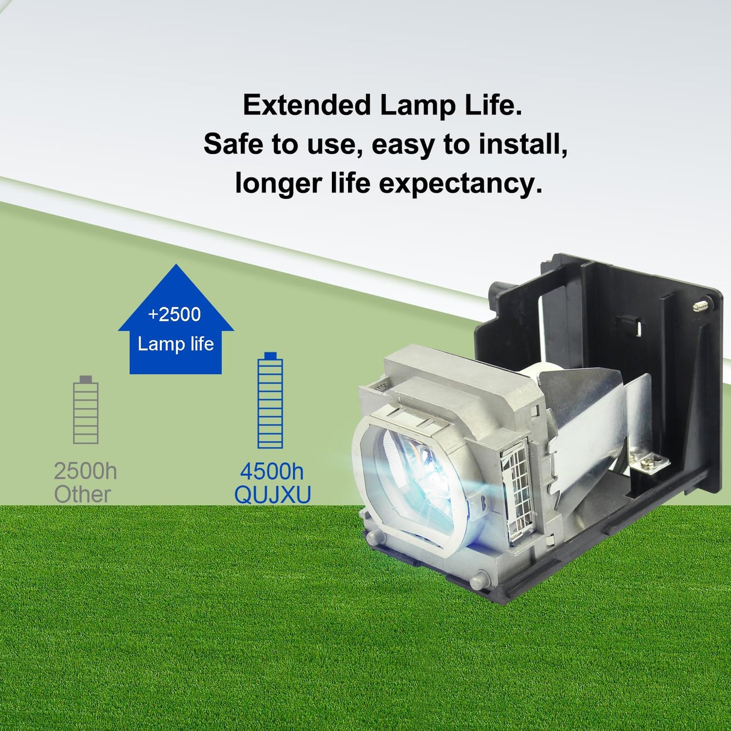 QUJXU VLT-HC6800LP Projector Lamp with Housing for Mitsubishi HC6800 HC6800U Replacement Projector Lamp