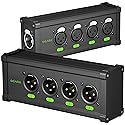 GEARit XLR Over Ethernet Adapter, 4 Channel XLR Over Cat5/Cat6 Snake Extender Box, Ethercon-Compatible RJ45 to XLR Adapter for 3-Pin DMX and Analog