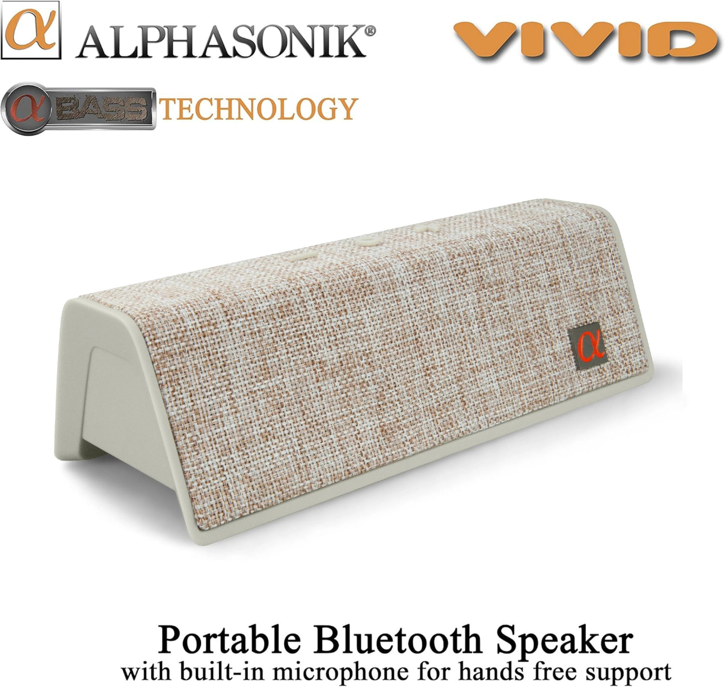 Alphasonik VIVID Home Wireless Bluetooth Portable Speaker with HD Sound and Bass, Built-in Mic, Micro USB, Auxilliary 3.5mm and Built in 2000mah long