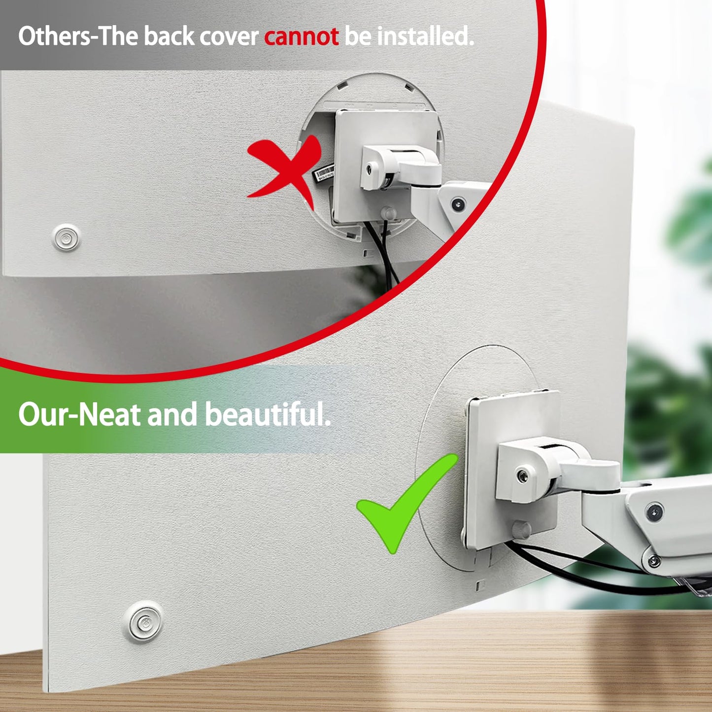 UR59C vesa Mount Adapter is Only Compatible with Samsung UR59 Series ViewFinity 4K Monitor?Fits U32R590, U32R591, U32R592 UR59C Monitor? (White)