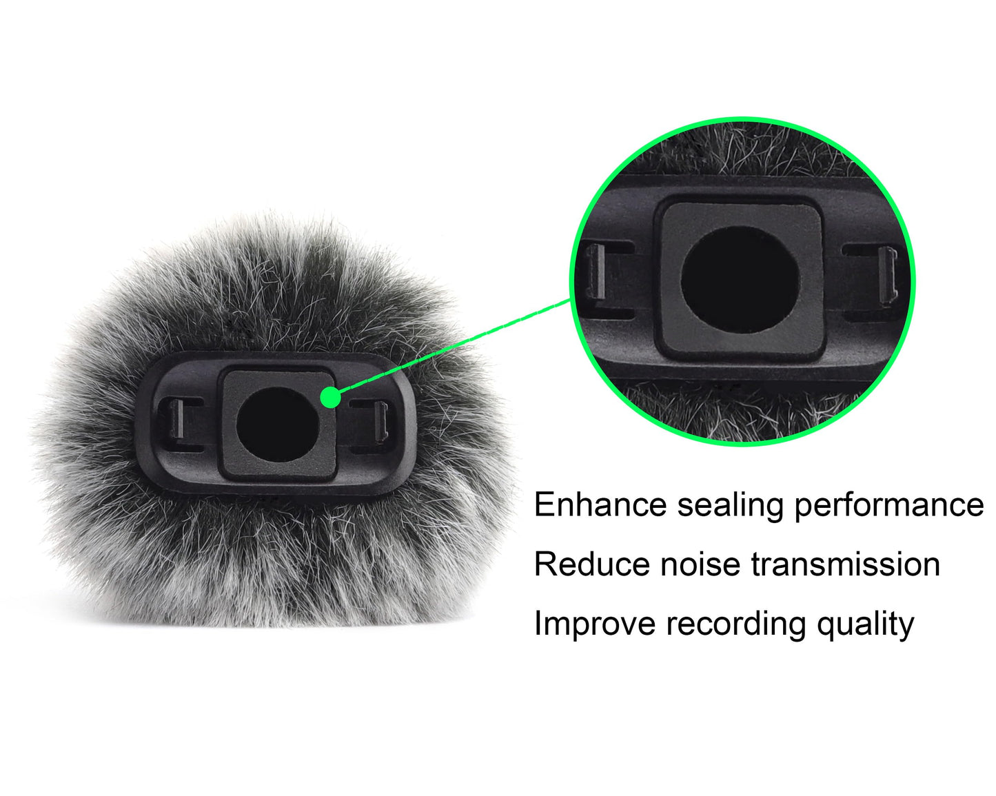 LEFXMOPHY Windscreen for DJI Mic 3 Wireless Microphone 2025, Grey Furry Wind Muff Pop Filter (Not for Dji Mic 1, 2 and Mini), 2-Pack