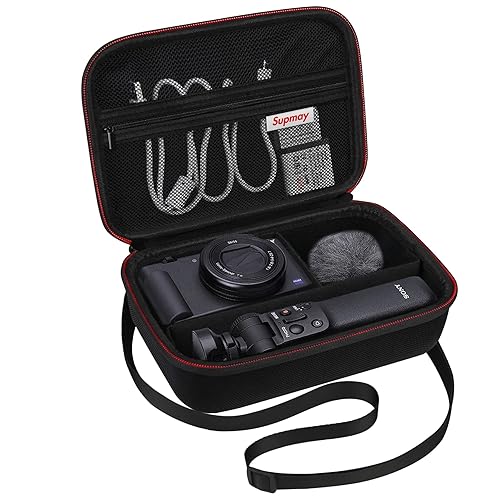 Supmay Hard Travel Case for Sony ZV-1F / ZV-1 / ZV-1 II Digital Camera, Protective Cases Bag Fits Vlogger Accessory Kit Tripod, Microphone, LED Video