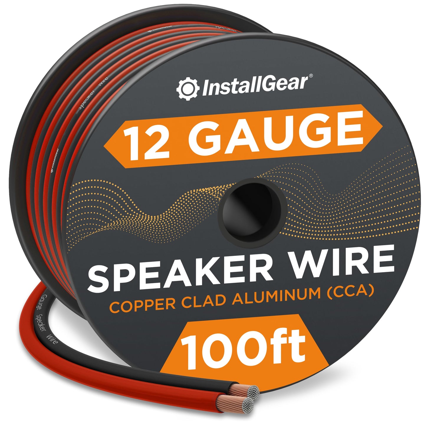InstallGear 12 Gauge Wire AWG Speaker Wire (100ft - Red/Black) - Speaker Cable for Car Speakers Stereos, Home Theater Speakers, Surround Sound, Radio